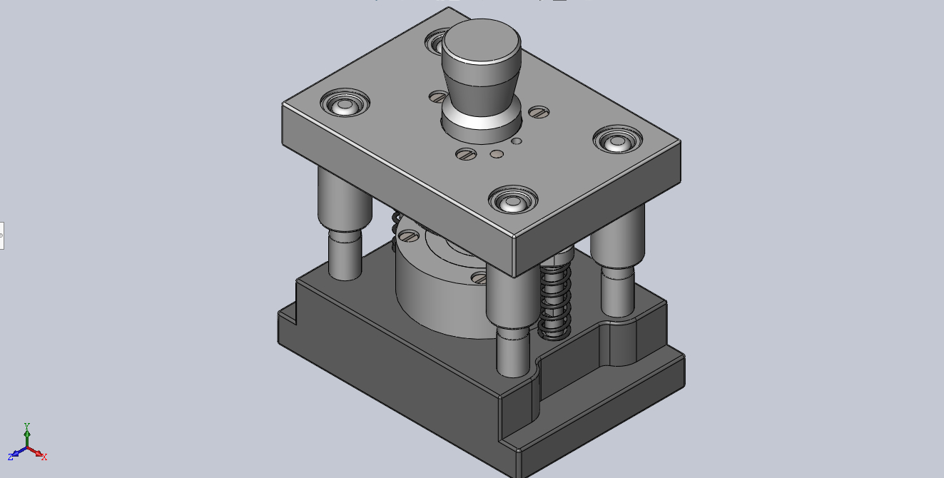 скриншот 14-00 - Штамп для выдавливания деталей на тему Штамп для выдавливания деталей - 14.00 СБ. SolidWorks