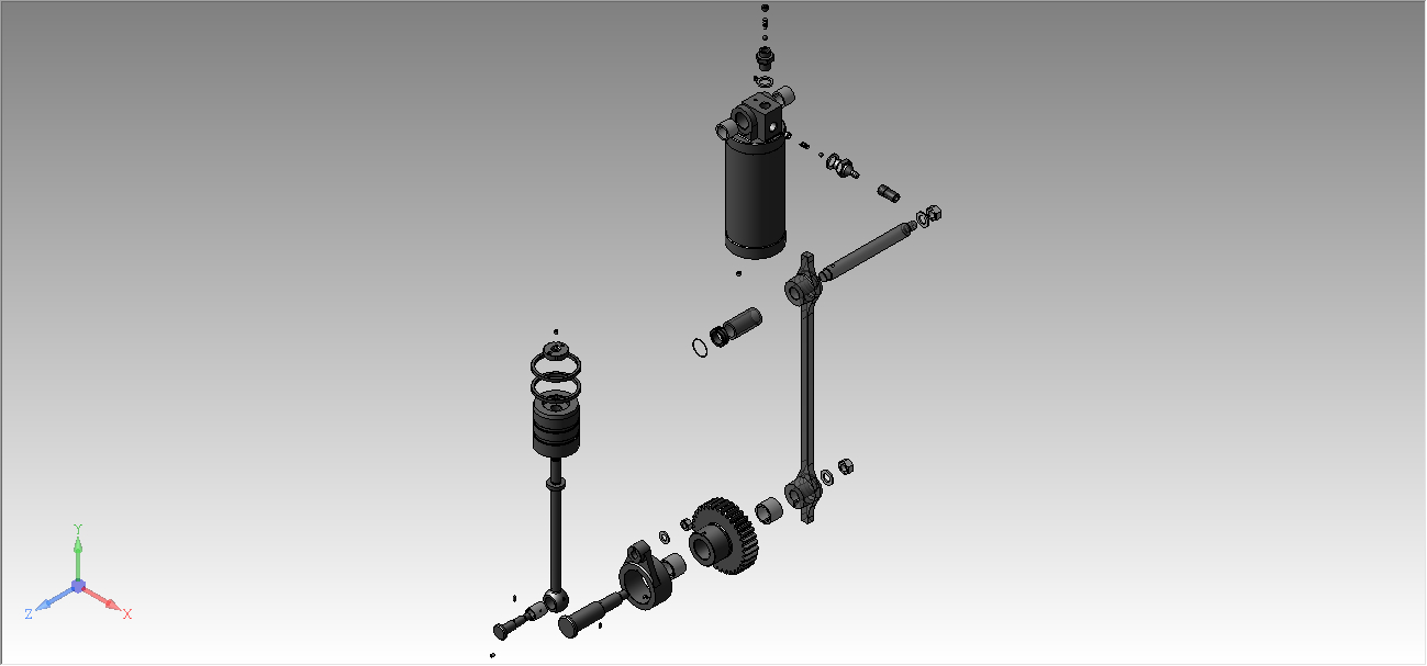 скриншот 02.012 - Насос воздушный (Разнесено) на тему Насос воздушный - 02.012 СБ. Деталировка