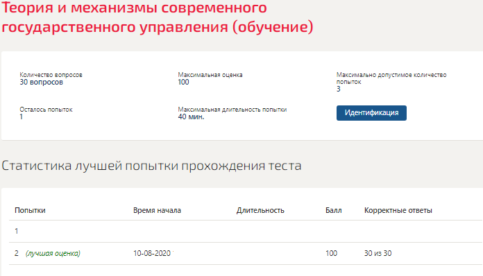 скриншот otmetka на тему Теория и механизмы современного государственного управления.Тест Синергия 2020г. на 100баллов